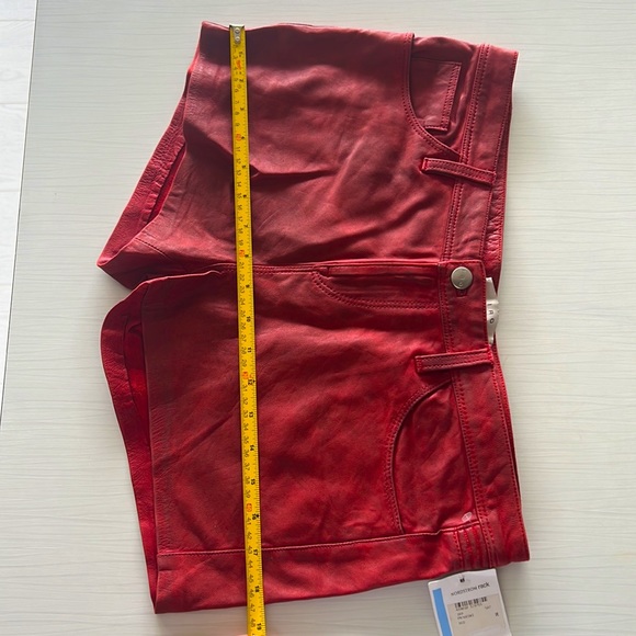 IRO red lamb leather shorts size 38 (6 US) - Picture 12 of 12